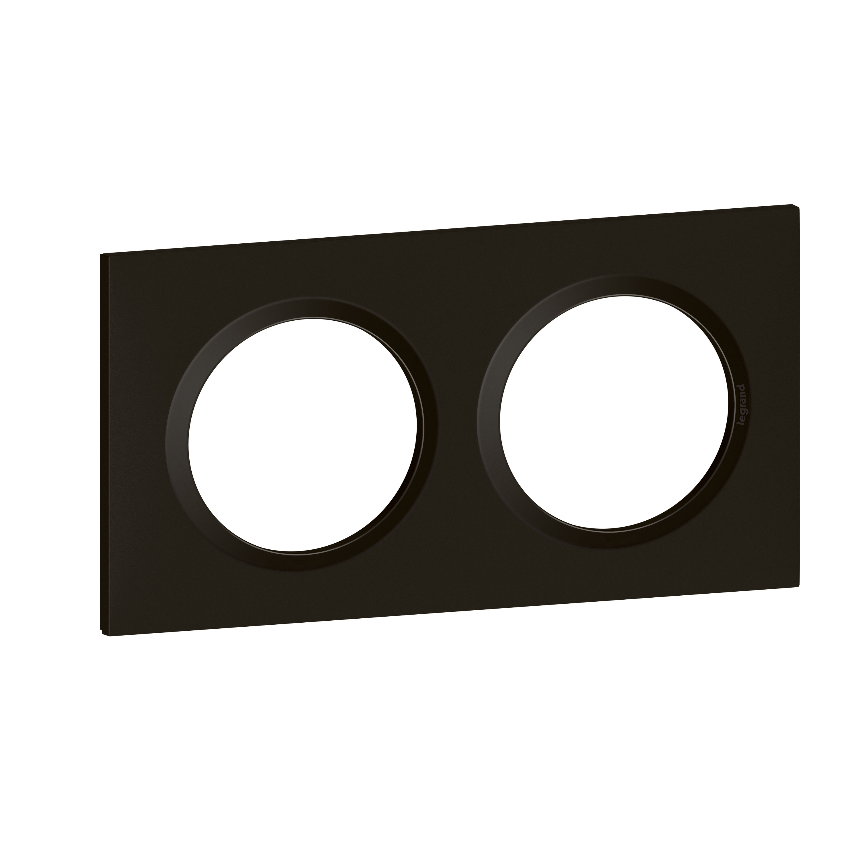 Plaque Dooxie 2 postes carré noir velours LEGRAND - finition mate(69)